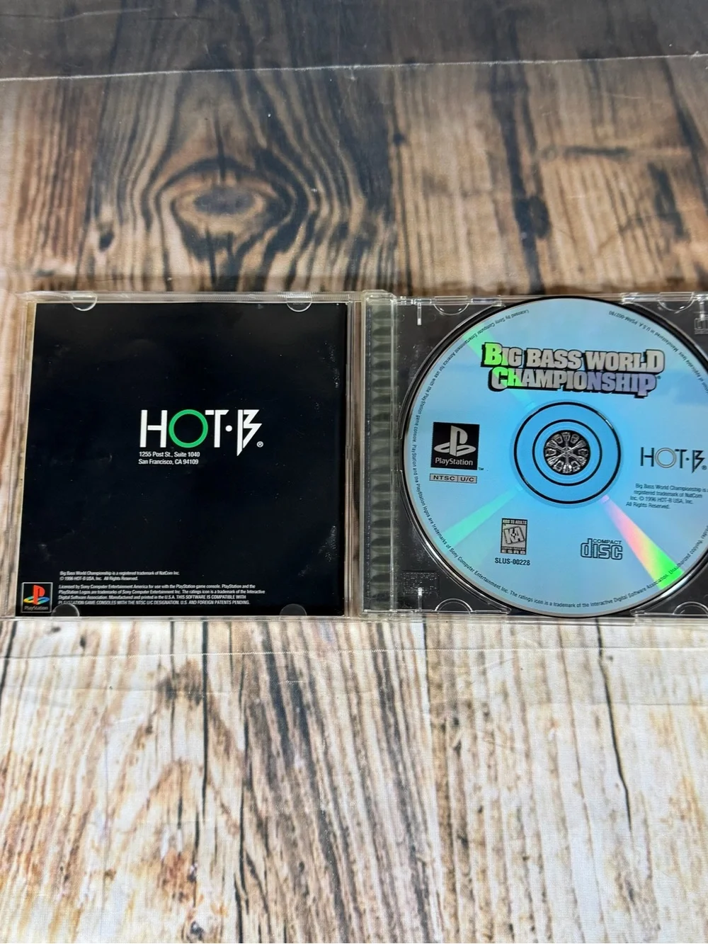 PlayStation 1 PS1 Big Bass World Championship 1996 Black Label Complete Game
